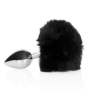 Plug anale in metallo con coda Bunny Tail Black