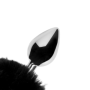 Plug anale in metallo con coda Bunny Tail Black