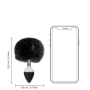Plug anale in metallo con coda Bunny Tail Black