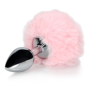 Plug anale in metallo con coda Bunny Tail Pink