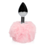 Plug anale in metallo con coda Bunny Tail Pink