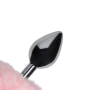 Plug anale in metallo con coda Bunny Tail Pink