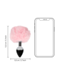 Plug anale in metallo con coda Bunny Tail Pink
