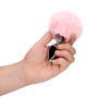 Plug anale in metallo con coda Bunny Tail Pink