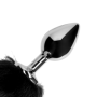 Plug anale in metallo dilatatore anale con coda Fox Tail wit Black