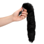 Plug anale in metallo dilatatore anale con coda Fox Tail wit Black