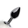 Plug anale in metallo dilatatore anale Fox Tail - White