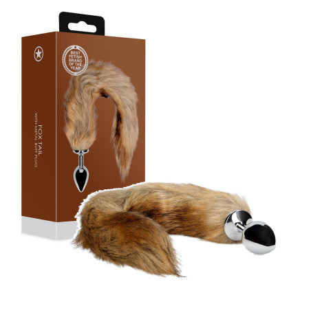 Plug anale in metallo dilatatore anale Fox Tail - Brown