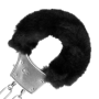 Manette in metallo con pelliccia costrittivo bondage per coppie Black