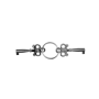 Manette in metallo con pelliccia costrittivo bondage per coppie Black