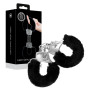 Manette in metallo con pelliccia costrittivo bondage per coppie Black