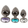Set plug anale dilatatore anale plug con pietra in metallo