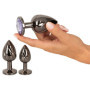 Set plug anale dilatatore anale plug con pietra in metallo
