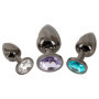 Set plug anale dilatatore anale plug con pietra in metallo