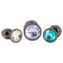 Set plug anale dilatatore anale plug con pietra in metallo