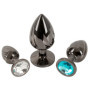 Set plug anale dilatatore anale plug con pietra in metallo