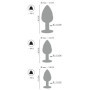 Set plug anale dilatatore anale plug con pietra in metallo