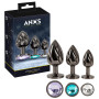 Set plug anale dilatatore anale plug con pietra in metallo