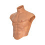 Torso maschile con addominali indossabile ultra realistico in silicone