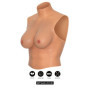 Busto intero con seno in silicone indossabile realistico coppa E