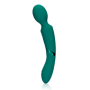 Massaggiatore vibrante double Wand in silicone ricaricabile stimolatore vaginale clitoride