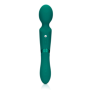 Massaggiatore vibrante double Wand in silicone ricaricabile stimolatore vaginale clitoride