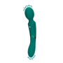 Massaggiatore vibrante double Wand in silicone ricaricabile stimolatore vaginale clitoride