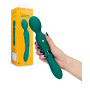 Massaggiatore vibrante double Wand in silicone ricaricabile stimolatore vaginale clitoride