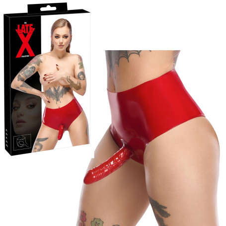 slip con fallo in lattice latex dildo strap on