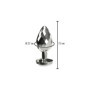 Plug mini dilatatore stimolatore anale in metallo con pietra Diamond