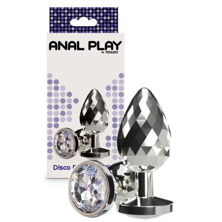 Plug mini dilatatore stimolatore anale in metallo con pietra Diamond