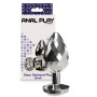 Plug mini dilatatore stimolatore anale in metallo con pietra Diamond