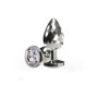 Plug anale stimolatore anale in metallo con pietra Diamond Disco medium