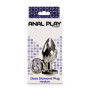Plug anale stimolatore anale in metallo con pietra Diamond Disco medium