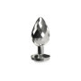 Plug anale stimolatore anale in metallo con pietra Diamond Disco medium