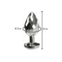 Plug anale stimolatore anale in metallo con pietra Diamond Disco medium