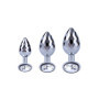 Plug anale stimolatore anale in metallo con pietra Diamond Disco medium