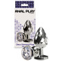 Plug anale stimolatore anale in metallo con pietra Diamond Disco medium