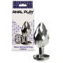 Plug anale stimolatore anale in metallo con pietra Diamond Disco medium