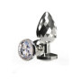 Plug anale stimolatore anale large realistico in metallo con pietra