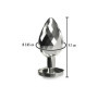 Plug anale stimolatore anale large realistico in metallo con pietra