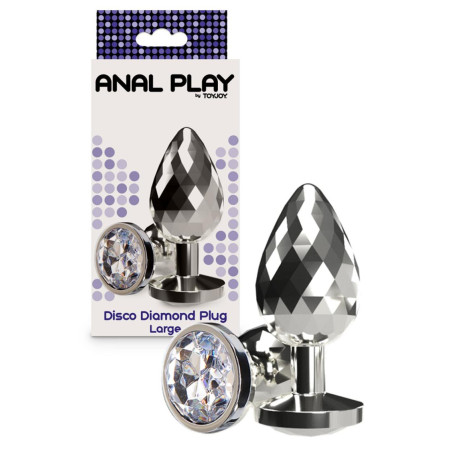 Plug anale stimolatore anale large realistico in metallo con pietra