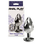 Plug anale stimolatore anale large realistico in metallo con pietra