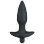 Plug anale vibrante stimolatore anale in silicone morbido medium black per coppie