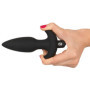 Plug anale vibrante stimolatore anale in silicone morbido medium black per coppie