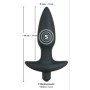 Plug anale vibrante stimolatore anale in silicone morbido medium black per coppie