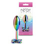 Plug anale fallo dilatatore liscio con fiore sex toys metallo