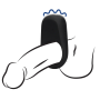 Anello fallico vibrante in silicone Vibrating Cock Ring Licorice Black