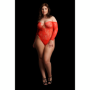 Body in rete rosso PLUS SIZE
