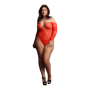 Body in rete rosso PLUS SIZE